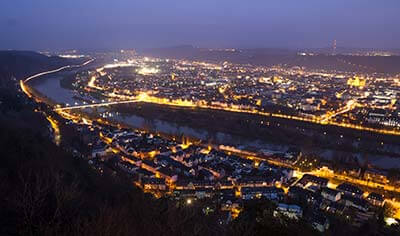 Monteurzimmer in Trier - Panorama bei Nacht