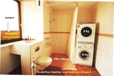 bodenbündige Dusche 120x120cm 