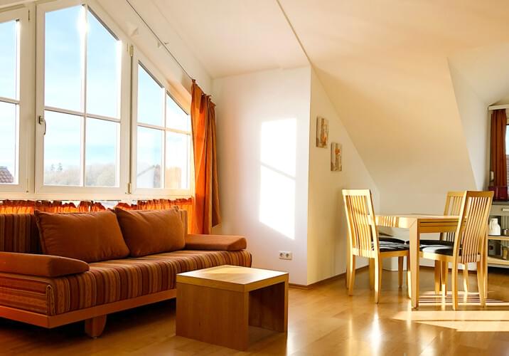 Wohnbereich mit Schlafcouch