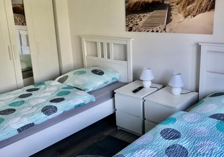 Schlafbereich mit Flatscreen