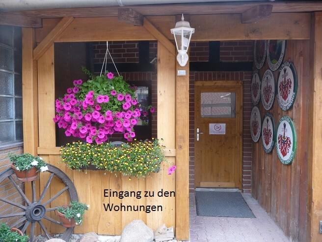 Eingang zu den Wohnungen