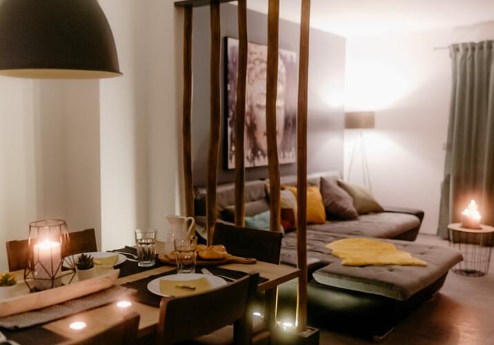 Monteurzimmer Pavan Wohnzimmer