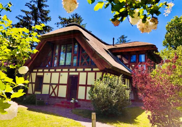 Seitenansicht des Hauses