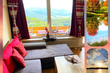 Monteurzimmer in Freyung - Traumblick Bayerischer Wald Ferienwohnung, Pool + Sauna + Getränke