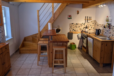 Wohnbereich -Küche mit Theke