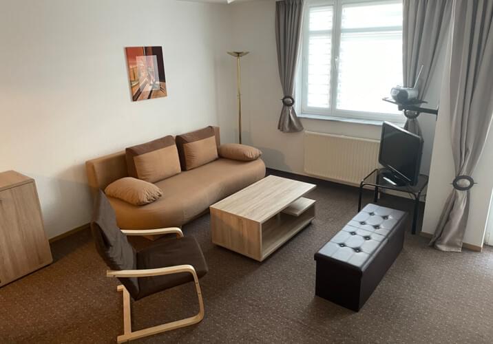 Wohnzimmer mit Schlafcouch