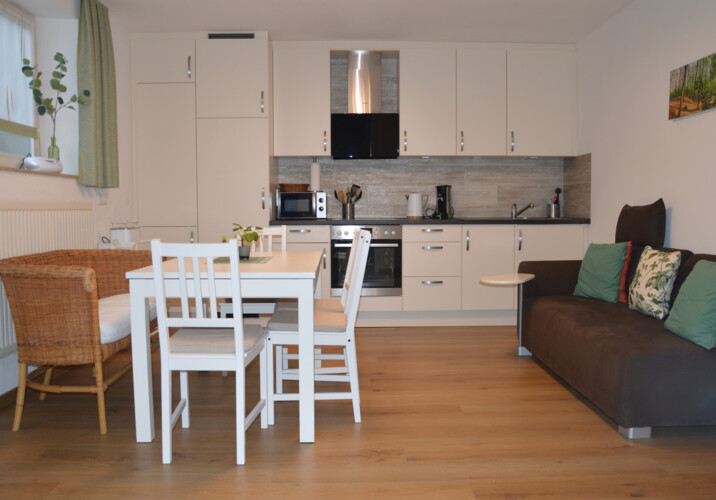 Wohn-/ Essküche mit Schlafsofa