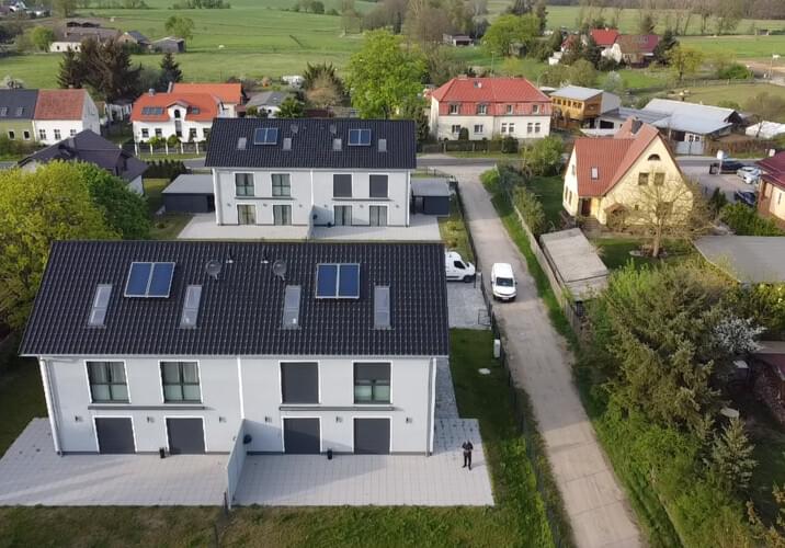 Außenansicht der Doppelhäuser