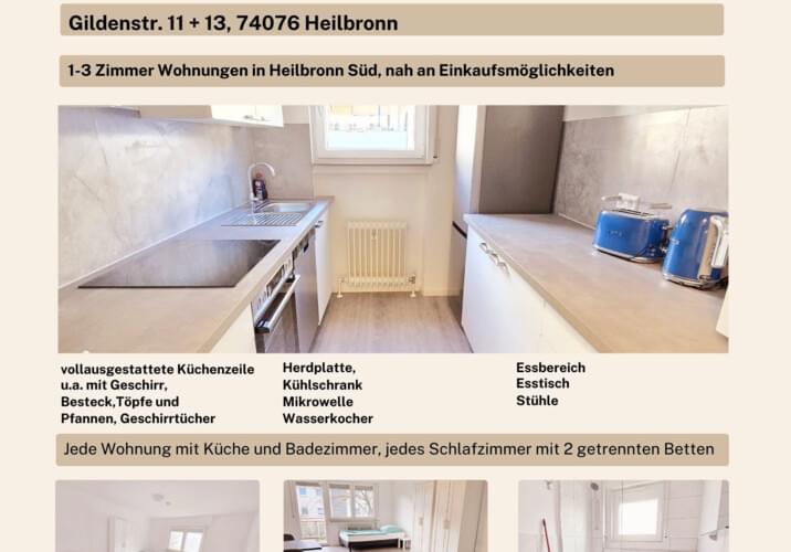 MONTEURWOHNUNGEN 1-3 Zimmer 
