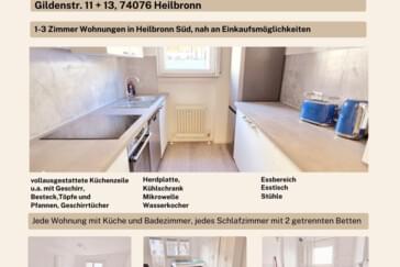 MONTEURWOHNUNGEN 1-3 Zimmer 