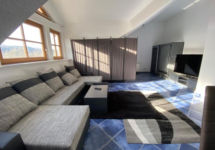 Wohnzimmer mit Schlafcouch