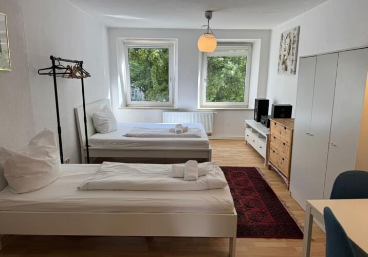 Zimmer mit 3 Einzelbetten