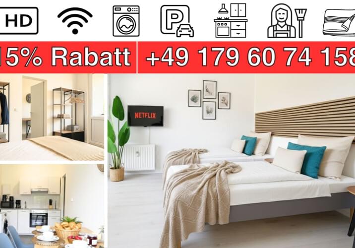 hochwertig eingerichtete 2-Rau