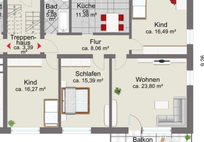 4 Zimmer Wohnung 