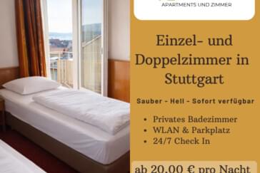 Monteurzimmer in Stuttgart - Einzel- & Doppelzimmer in Stuttgart – sauber & sofort verfügbar