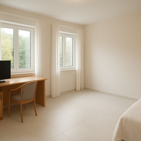 Einzelzimmer mit eigener Küche