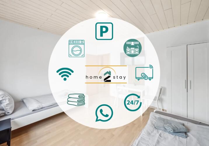 Schlafzimmer mit Einzelbetten