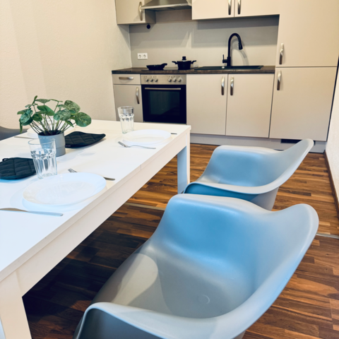 Monteurzimmer in Ellwangen - MyRentaHome - 2-Zi-Whg inkl. Terrasse Nahe Landesgartenschau Ellwangen, WLAN