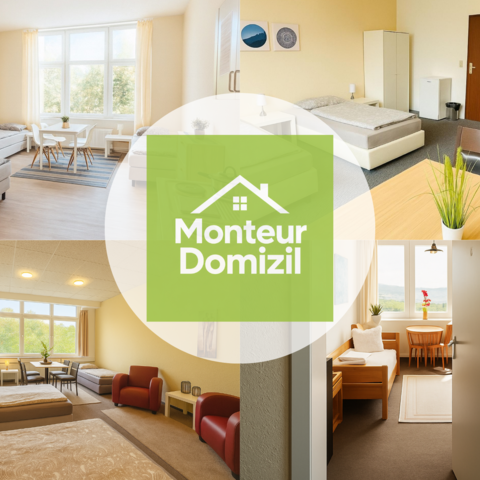 Monteurzimmer in Erfurt - 35 Doppel / Einzelzimmer +15 Apartments | Wlan | Küche | Zentral | Ruhig | Einzelbett
