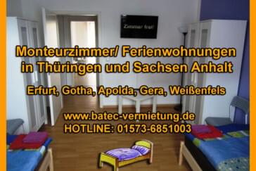 Monteurzimmer in Erfurt - Monteurzimmer / Ferienwohnung in Erfurt, Gera u.a.